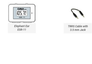 Elephant Ear ESR-11<br> + TRRS Cable with 3.5 mm jacks (both ends) for connecting Elephant Ear with cell phone for recording